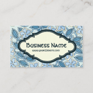 Vintage Art Nouveau Floral Periwinkle Blumen Visitenkarte