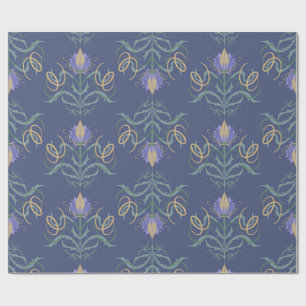 Vintage Art Nouveau Florales Damastmuster Geschenkpapier