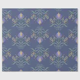 Vintage Art Nouveau Florales Damastmuster Geschenkpapier