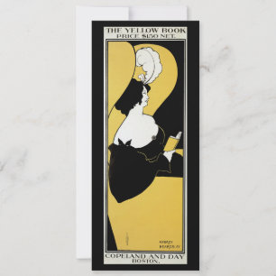 Vintage Art Nouveau, Frau liest ein gelbes Buch