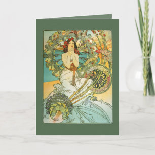 Vintage Art Nouveau Geburtstagskarte Karte
