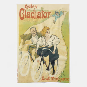 Vintage Art Nouveau, Gladiator Cycles Fahrräder Geschirrtuch