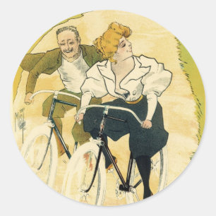 Vintage Art Nouveau, Gladiator Cycles Fahrräder Runder Aufkleber