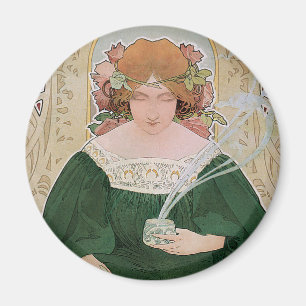Vintage Art Nouveau Helm Cacao von Privat Livemont Magnet