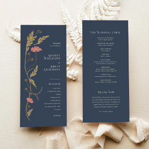 Vintage-Art-Nouveau-Hochzeitsprogramm Programm