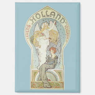 Vintage Art Nouveau, Holland Levensverzekering Magnet