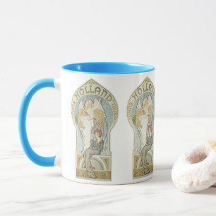 Vintage Art Nouveau, Holland Levensverzekering Tasse