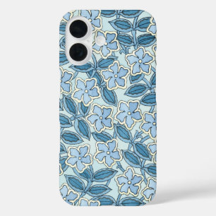 Vintage Art Nouveau Immergrün-Blumen in einem Gart iPhone 16 Hülle