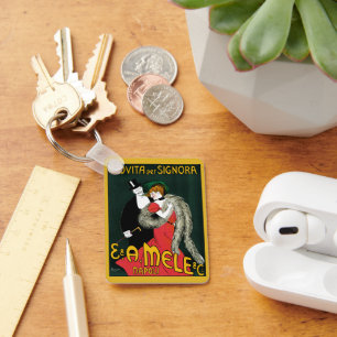 Vintage Art Nouveau, Italienische Mode Liebe Roman Schlüsselanhänger