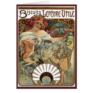 Vintage Art Nouveau, Kekse von Alphonse Mucha