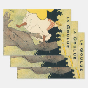 Vintage Art Nouveau, La Goulue von Toulouse Lautre Geschenkpapier Set