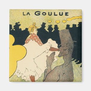 Vintage Art Nouveau, La Goulue von Toulouse Lautre Magnet