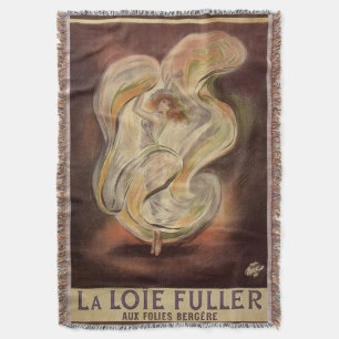 Vintage Art Nouveau, La Loie Fuller Moderne Tänzer Decke