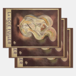 Vintage Art Nouveau, La Loie Fuller Moderne Tänzer Geschenkpapier Set