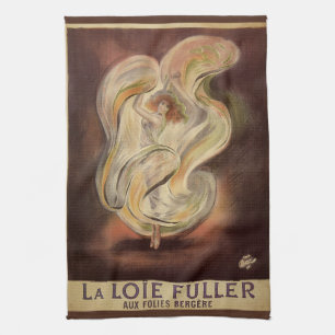 Vintage Art Nouveau, La Loie Fuller Moderne Tänzer Geschirrtuch