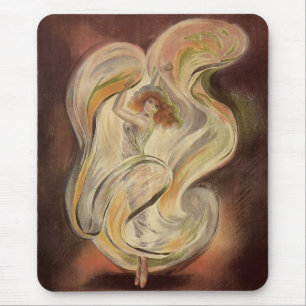Vintage Art Nouveau, La Loie Fuller Moderne Tänzer Mousepad