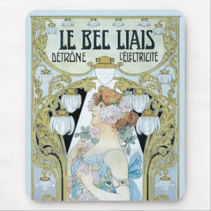 Vintage Art Nouveau Le Bec Liais, Privat Livemont Mousepad