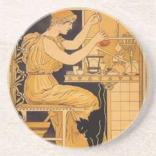Vintage Art Nouveau, Liebe besiegt alles Wissensch Untersetzer