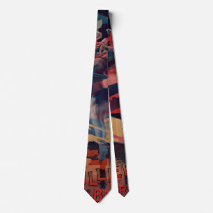 Vintage Art Nouveau, Loie Fuller in Folies Bergere Krawatte