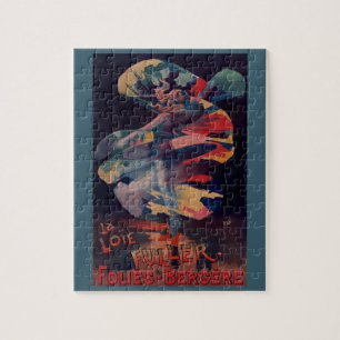 Vintage Art Nouveau, Loie Fuller in Folies Bergere Puzzle