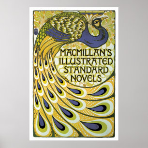 Vintage Art Nouveau Macmillan-Romane Werbeanzeige Poster