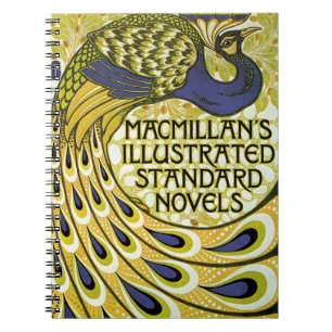 Vintage Art Nouveau, Macmillan's Pfauenfeder Notizblock