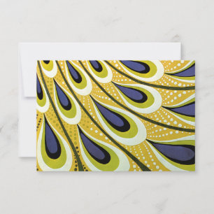 Vintage Art Nouveau, Macmillan's Pfauenfeder RSVP Karte