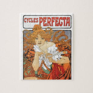 Vintage-Art-Nouveau-Mädchen Puzzle