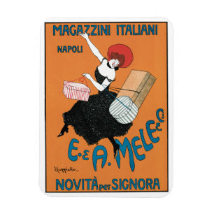 Vintage Art Nouveau Magazzini Italiani von Capiell Magnet