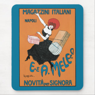 Vintage Art Nouveau Magazzini Italiani von Capiell Mousepad