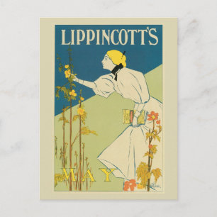 Vintage Art Nouveau May Zeitschrift Postkarte