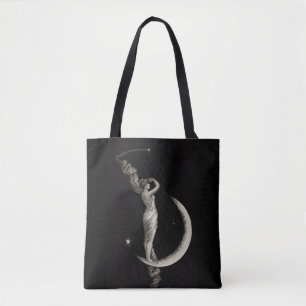 Vintage Art Nouveau Mond Mädchen