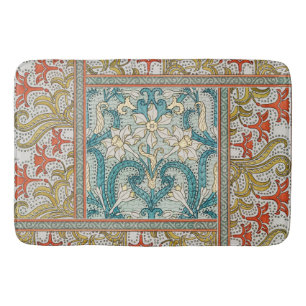 Vintage Art Nouveau Narzissenmuster Verneuil Badematte