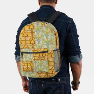 Vintage-Art-Nouveau-Natur-Rastermuster-Kunst Bedruckter Rucksack