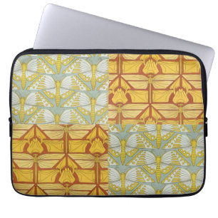 Vintage-Art-Nouveau-Natur-Rastermuster-Kunst Laptopschutzhülle