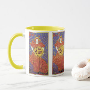 Vintage Art Nouveau, New Yorker Sun-Zeitung Tasse