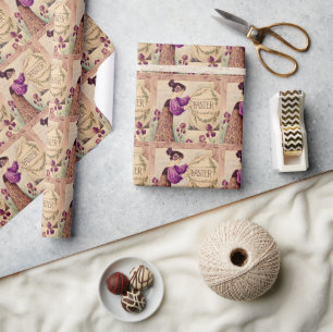Vintage Art Nouveau Ostern – Belle Époque Geschenkpapier