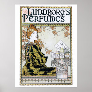 Vintage Art Nouveau Parfümwerbung Poster