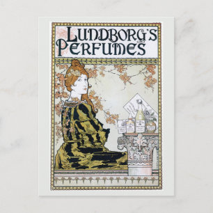 Vintage Art Nouveau Parfümwerbung Postkarte