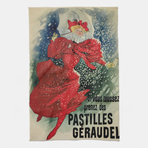 Vintage Art Nouveau Pastillen Geraudel Hustenbonbo Geschirrtuch