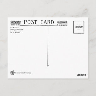 Vintage-Art-Nouveau-Postkartenrückseite Postkarte