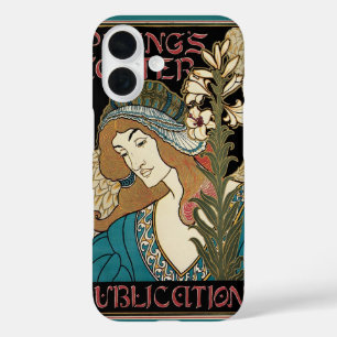 Vintage Art Nouveau, Prangs Oster-Publikationen iPhone 16 Hülle
