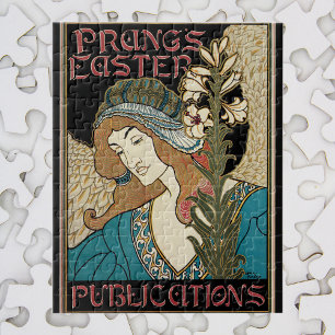 Vintage Art Nouveau, Prangs Oster-Publikationen Puzzle