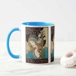 Vintage Art Nouveau, Prangs Oster-Publikationen Tasse