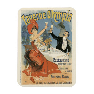 Vintage Art Nouveau, Restaurant Taverne Olympia Magnet
