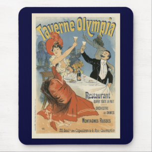 Vintage Art Nouveau, Restaurant Taverne Olympia Mousepad