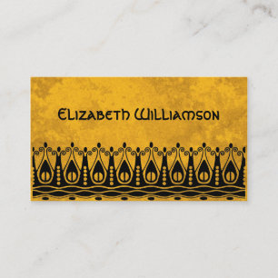 Vintage Art Nouveau Retro Chic Ozeanwellen Spritze Visitenkarte