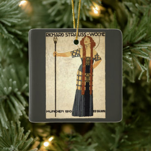 Vintage Art Nouveau Richard Strauss-Woche, München Keramikornament