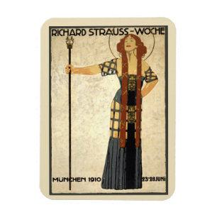 Vintage Art Nouveau Richard Strauss-Woche, München Magnet