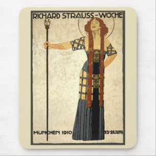 Vintage Art Nouveau Richard Strauss-Woche, München Mousepad
